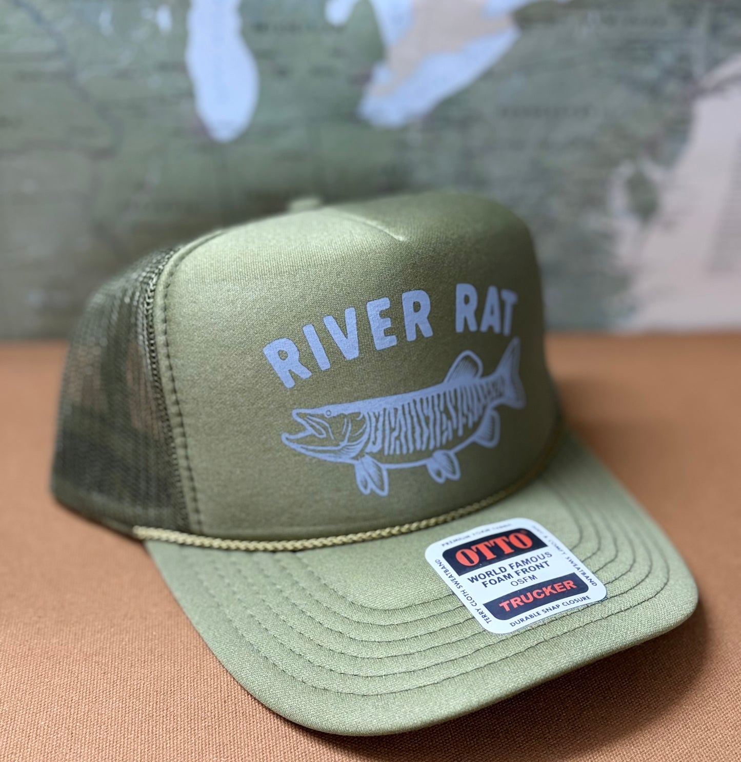 Musky River Rat Trucker in Green