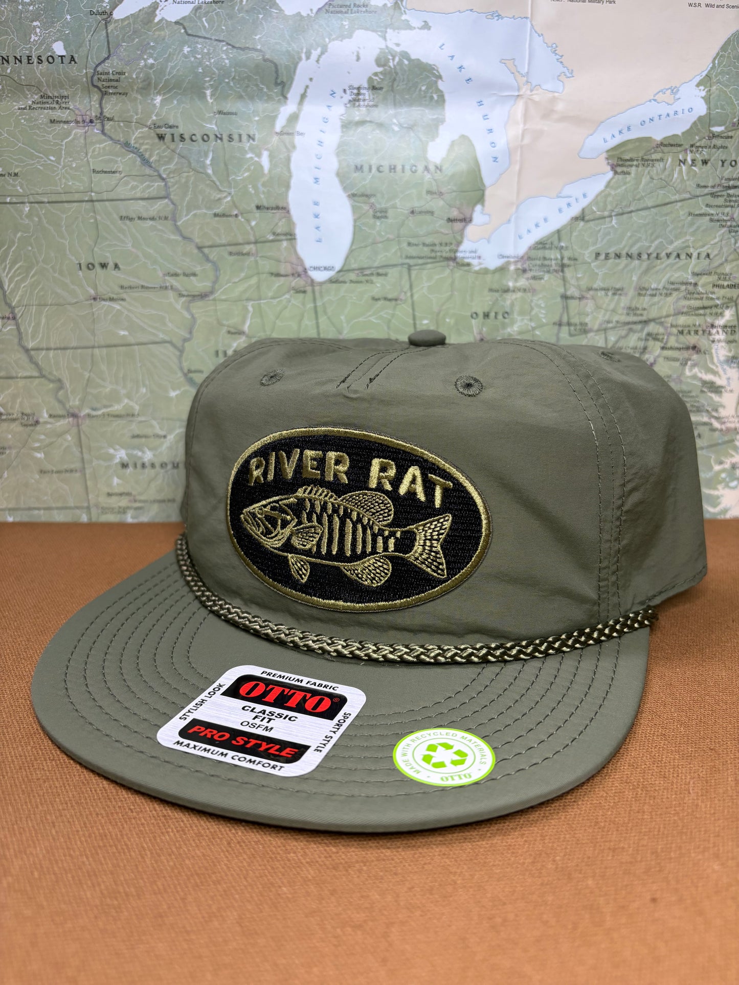 Light weight RIVER RATS HAT OD green