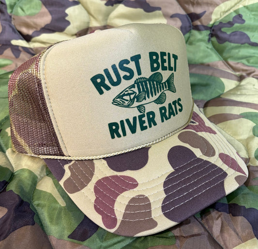 CAMO RIVER RAT TRUCKER HAT