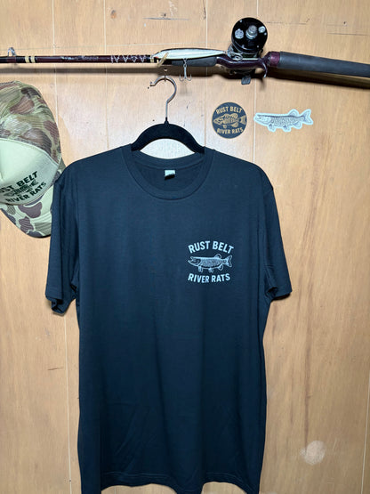 GRAY LOGO Musky River Rat Tee