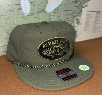Light weight RIVER RATS HAT OD green