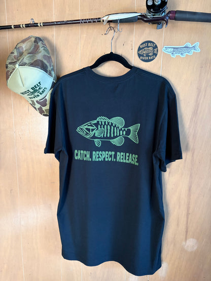 Catch. Respect. Release. River Rat tee