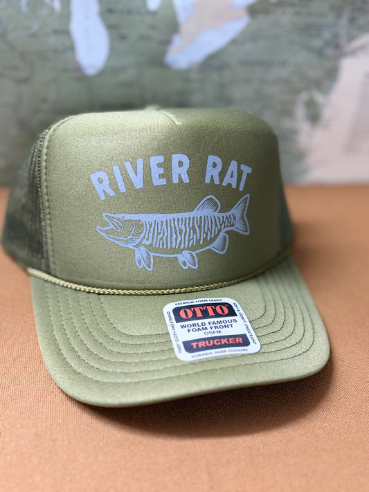 Musky River Rat Trucker in Green