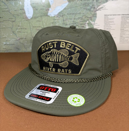 Light weight RUST BELT RIVER RATS HAT - green